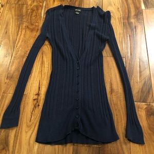 Long sleeved button up sweater